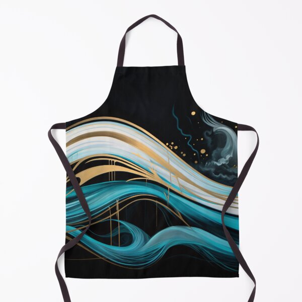 Aperçu de l'œuvre Blue gold Dance of the Golden Waves créée et vendue par DeMuurdecoratie.