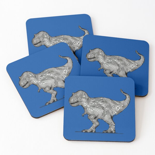 Item preview, Jurassic Echoes T. Rex in Topographic Lines designed and sold by ArtComixHaven.