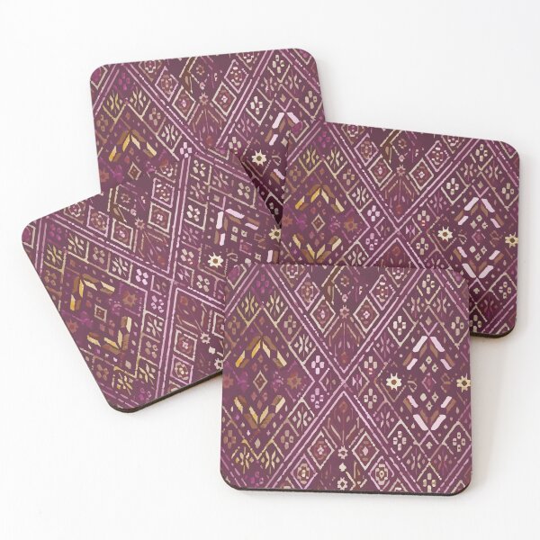 Item preview, Mauve and gold embroidery mexican folk art designed and sold by T-Mex.