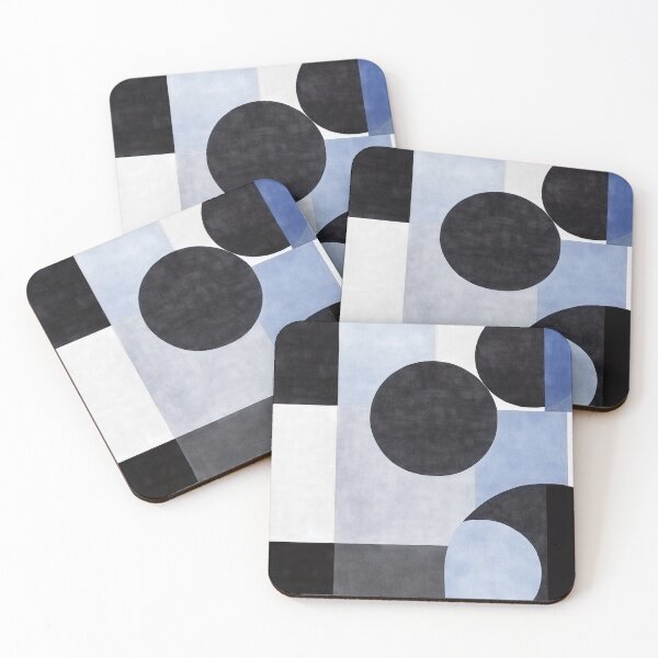 Item preview, Blue circels Circles and Squares Blue designed and sold by DeMuurdecoratie.
