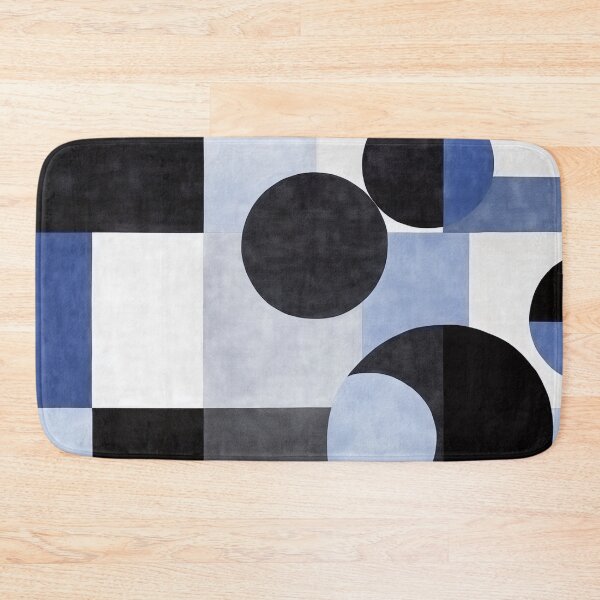 Item preview, Blue circels Circles and Squares Blue designed and sold by DeMuurdecoratie.