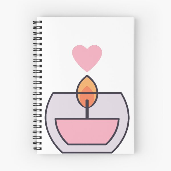 Item preview, Pink cute candle notebooks and journals designed and sold by ColorWaveShop.