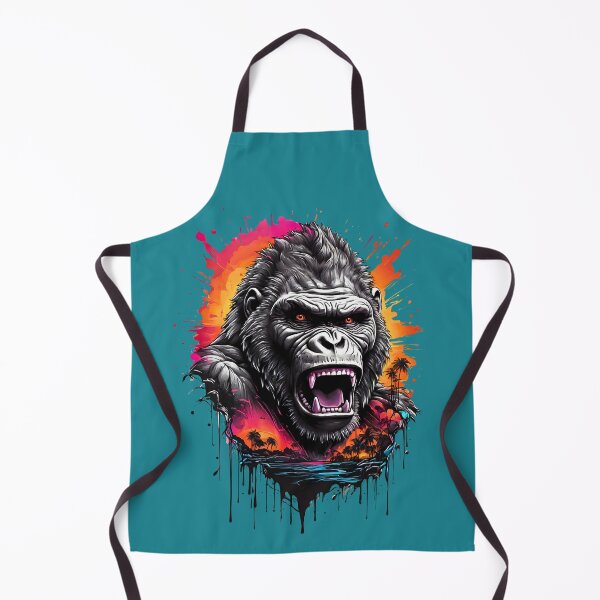 Item preview, Gorilla African Sunset retro vintage 80s comic design designed and sold by BorgSpareParts.