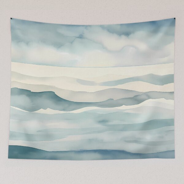 Item preview, Ocean Misty Ocean Waves designed and sold by DeMuurdecoratie.