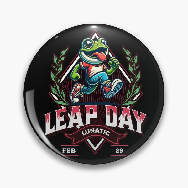 Item preview, Leap Day Lunatic Funny Cute Leaping Frog Leap Year Leap Year Birthday Feb 29 February 29th February Birthday February 29 Leaper designed and sold by CarantinedChaos.