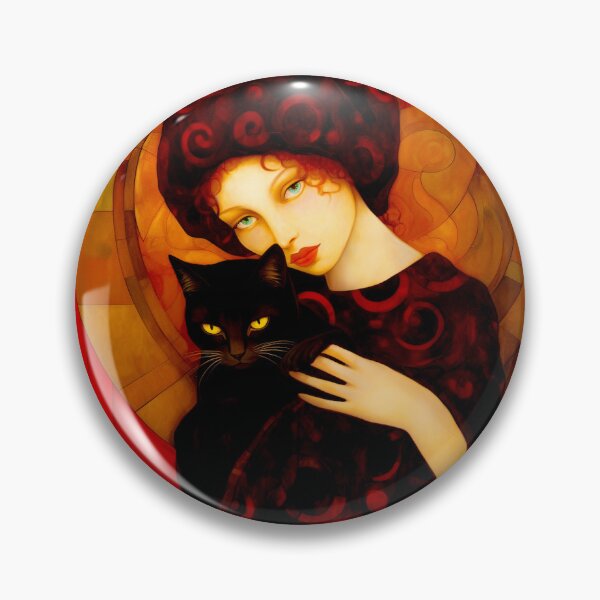 Item preview, Funda para Móvil Klimt Mujer con Gato Negro designed and sold by Xavier Beaud.
