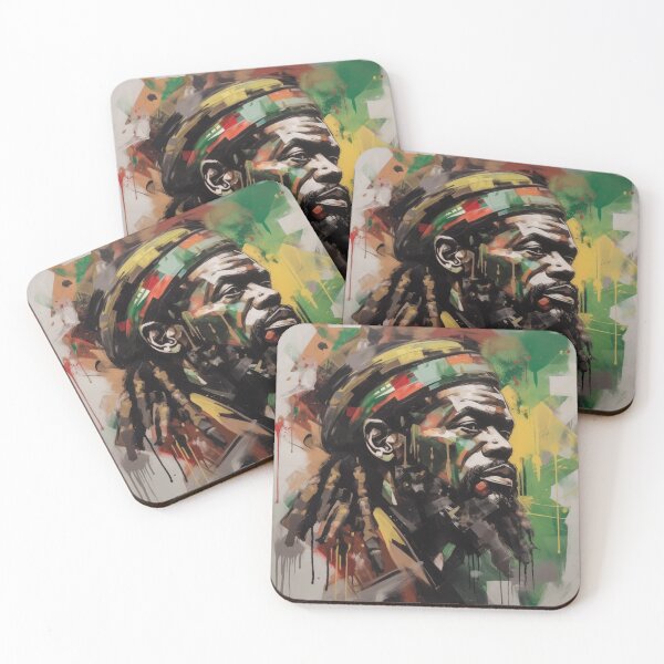 Item preview, The Wisdom Collection - Rastafarian Wise Man Vibrant Graffiti Art Bold Abstract Spirit Guide Design  designed and sold by NortonArt.
