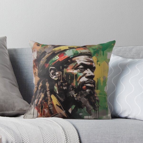 Aperçu de l'œuvre The Wisdom Collection - Rastafarian Wise Man Vibrant Graffiti Art Bold Abstract Spirit Guide Design créée et vendue par NortonArt.