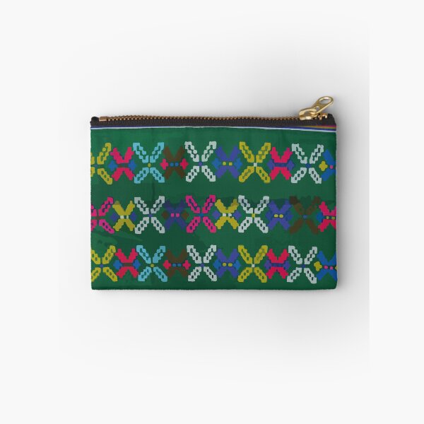Item preview, Mexican emerald embroidery maya textile dopamine decor boho chic  designed and sold by T-Mex.