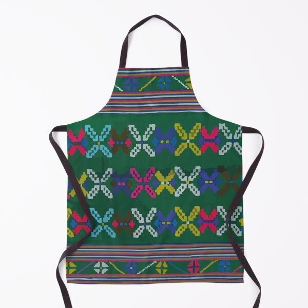 Item preview, Mexican emerald embroidery maya textile dopamine decor boho chic designed and sold by T-Mex.