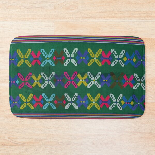 Item preview, Mexican emerald embroidery maya textile dopamine decor boho chic  designed and sold by T-Mex.