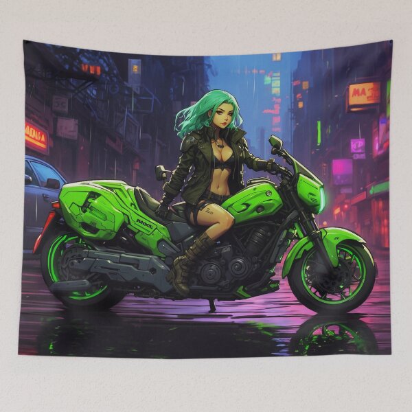 Item preview, Women On Bike - Futuristic Rebel designed and sold by SassyArtistry.