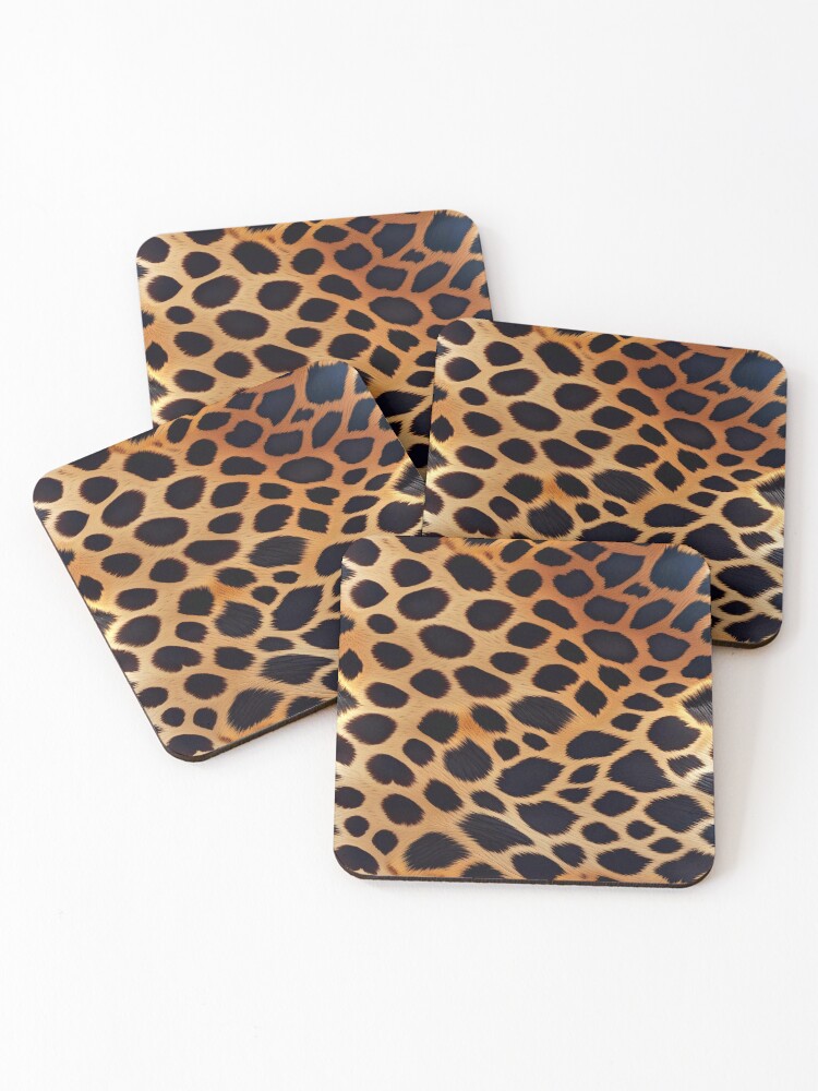 Thumbnail 1 of 5, Coasters (Set of 4), Abstract Leopard Skin Pattern designed and sold by TheArtOfPat.