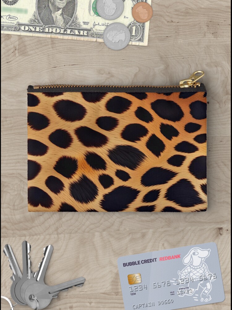 Thumbnail 3 of 4, Zipper Pouch, Abstract Leopard Skin Pattern designed and sold by TheArtOfPat.