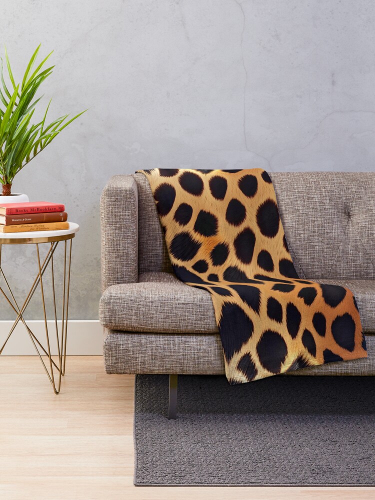 Thumbnail 2 of 6, Throw Blanket, Abstract Leopard Skin Pattern designed and sold by TheArtOfPat.