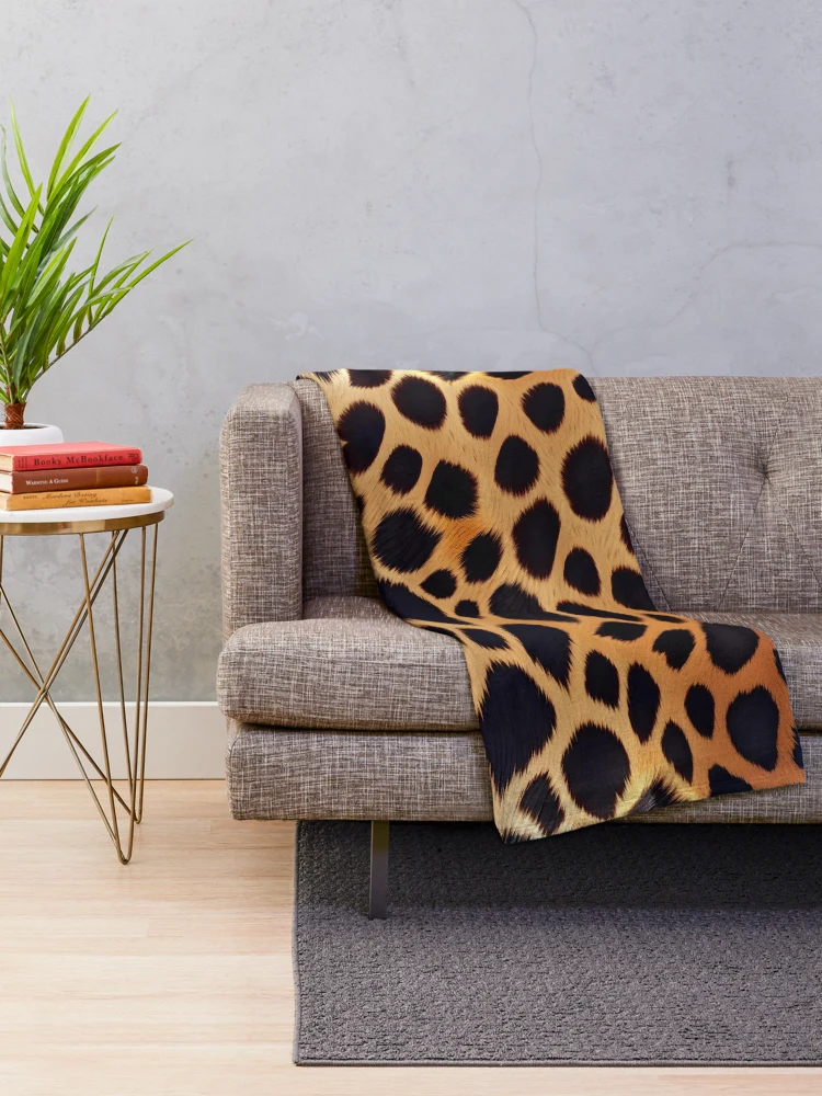 Thumbnail 2 of 6, Throw Blanket, Abstract Leopard Skin Pattern designed and sold by TheArtOfPat.
