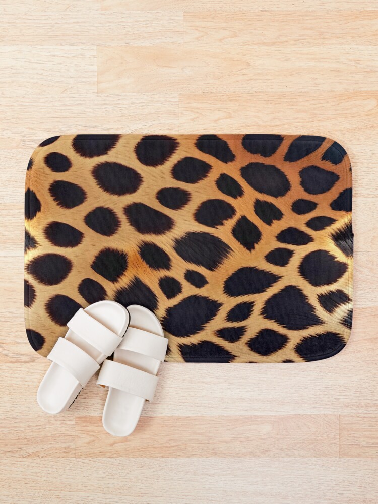 Thumbnail 1 of 6, Bath Mat, Abstract Leopard Skin Pattern designed and sold by TheArtOfPat.