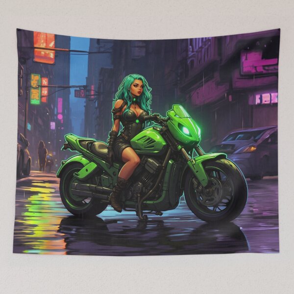 Item preview, Rebel Biomechanical Women On Bike  designed and sold by SassyArtistry.