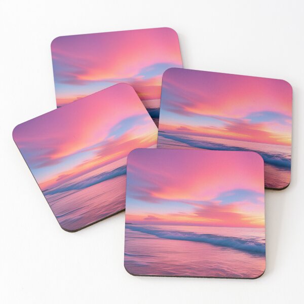 Item preview, Serene Landscape - Pink Sky Beach Sunset designed and sold by Serenitia.
