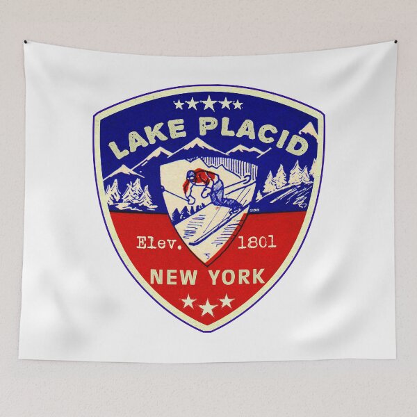 Item preview, Lake Placid New York Skiing Ski Mountains Skier NY designed and sold by DESTINATIONS DECAL.