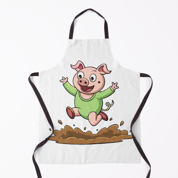 Item preview, Joyful Pig Frolicking in Mud - Whimsical Animal Art Print designed and sold by iwcus.