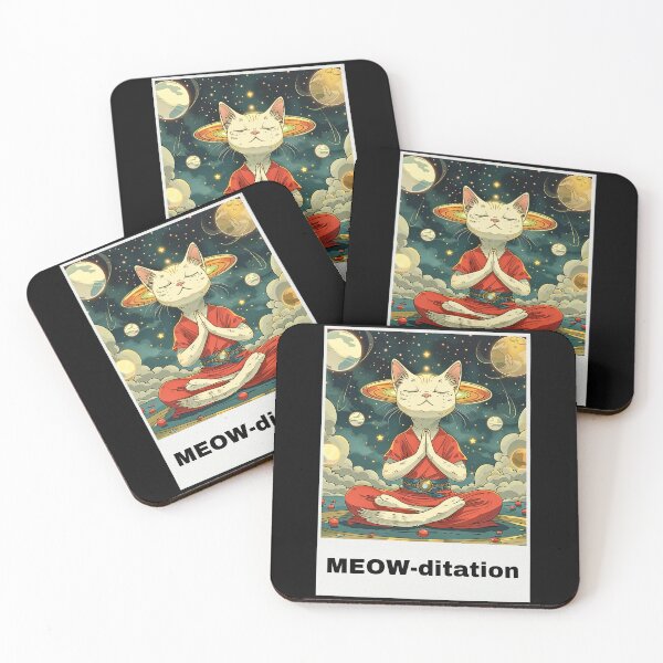 Item preview, Cat Meditating Under the Night Sky designed and sold by HollywoodInked.