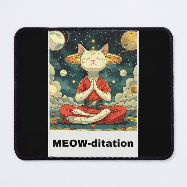 Item preview, Cat Meditating Under the Night Sky designed and sold by HollywoodInked.