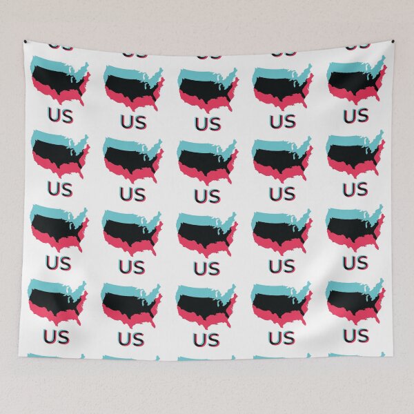 Item preview, Modern Social Media Style USA Map designed and sold by pelagio.