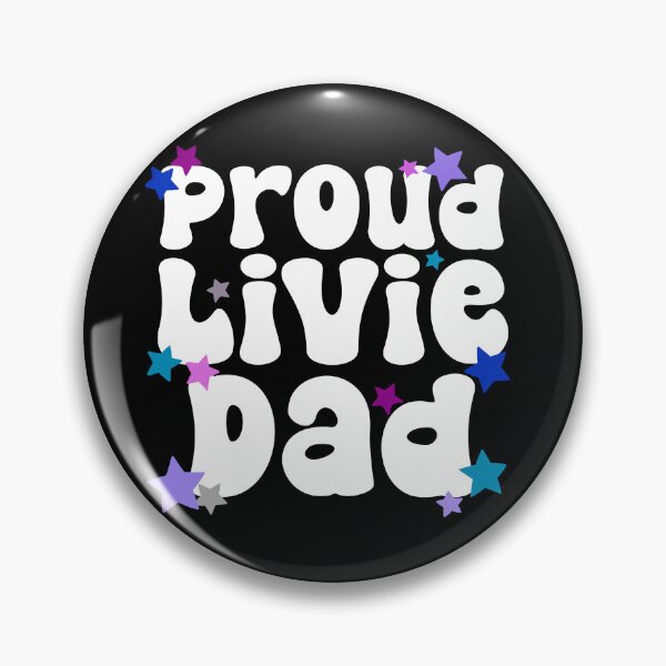Item preview, Proud Livie Dad (for dark clothing) designed and sold by DjBubbleDesigns.