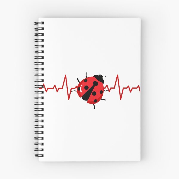 Item preview, EKG Ladybug heartbeat insect lover entomophile designed and sold by MumMadeDesigns.