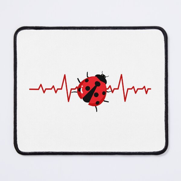 Item preview, EKG Ladybug heartbeat insect lover entomophile designed and sold by MumMadeDesigns.