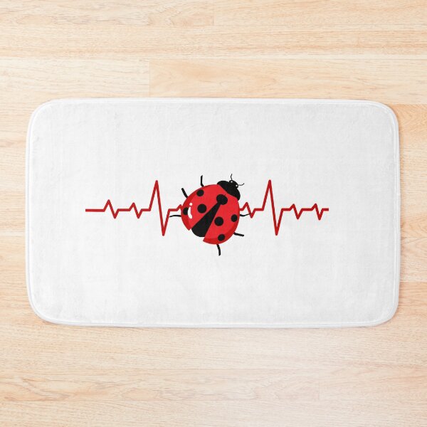 Item preview, EKG Ladybug heartbeat insect lover entomophile designed and sold by MumMadeDesigns.