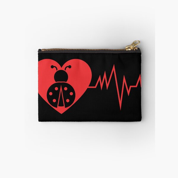 Item preview, Heart EKG Ladybug heartbeat insect lover entomophile designed and sold by MumMadeDesigns.