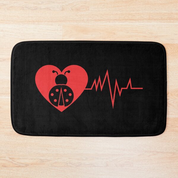 Item preview, Heart EKG Ladybug heartbeat insect lover entomophile designed and sold by MumMadeDesigns.