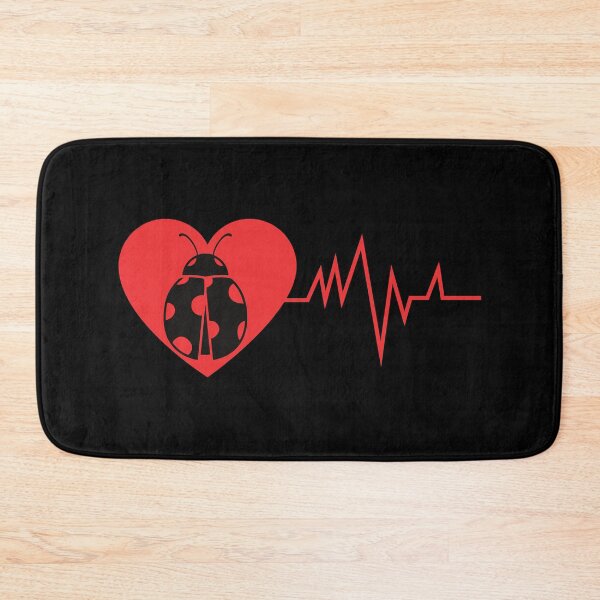 Item preview, Heart EKG Ladybug heartbeat designed and sold by MumMadeDesigns.