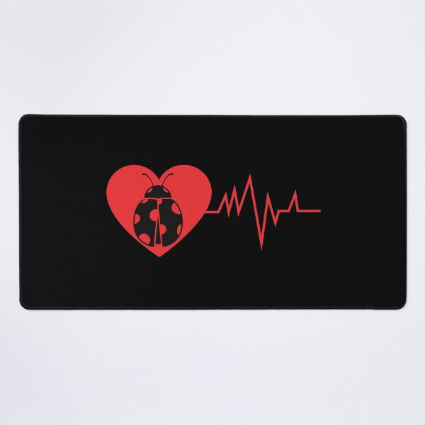 Item preview, Heart EKG Ladybug heartbeat designed and sold by MumMadeDesigns.