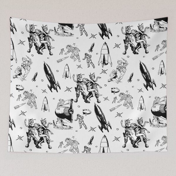 Item preview, vintage alien toile comic white designed and sold by Gossip Rag.