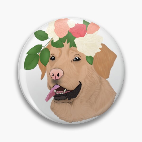 Item preview, Labrador with flower crown  designed and sold by Artistkhg.