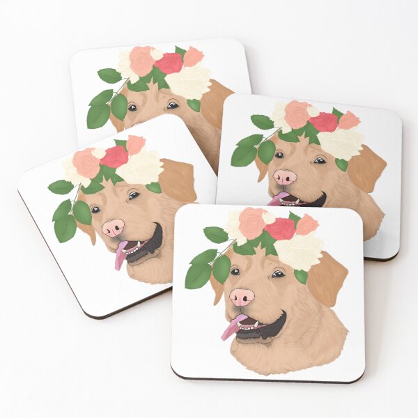 Item preview, Labrador with flower crown  designed and sold by Artistkhg.