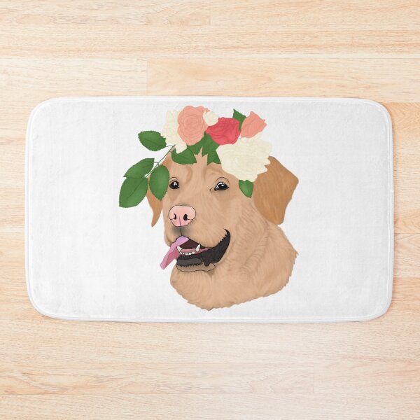 Item preview, Labrador with flower crown  designed and sold by Artistkhg.