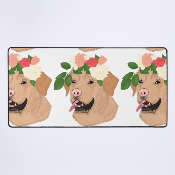 Item preview, Labrador with flower crown  designed and sold by Artistkhg.