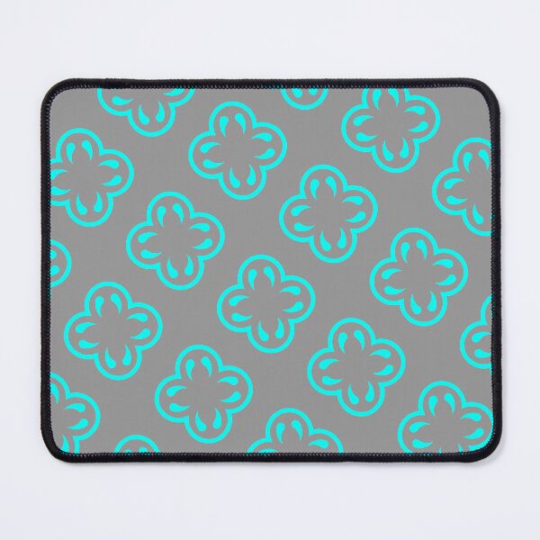 Item preview, Teal & Grey Round Petal Flower Unlimited Ornaments Pattern designed and sold by Alchemy-A-La-G.