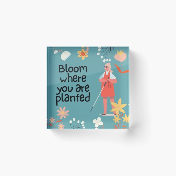 Item preview, Bloom Where You Are Planted Blind Girl designed and sold by IndeOandM.