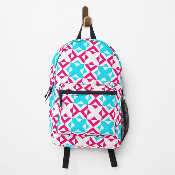 Item preview, Pink & Blue Square & Plus White Unlimited Ornaments Pattern designed and sold by Alchemy-A-La-G.