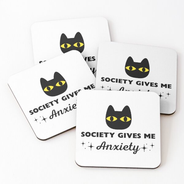 Item preview, Society Gives Me Anxiety Black Cat Design designed and sold by CarefulCreation.