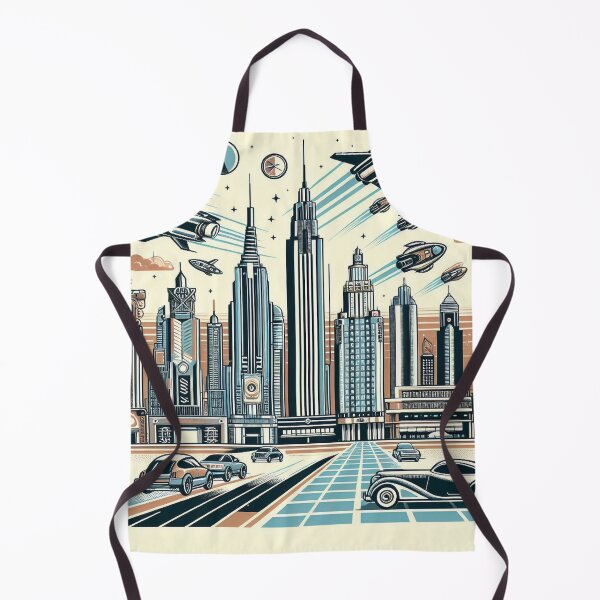Item preview, Futuristic Cityscape with Classic Cars designed and sold by Wonderall.