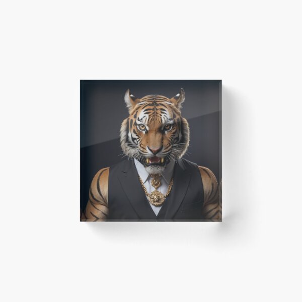 Item preview, Gold Tiger Portrait designed and sold by Lazoni.