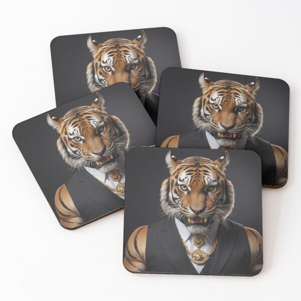 Item preview, Gold Tiger Portrait designed and sold by Lazoni.