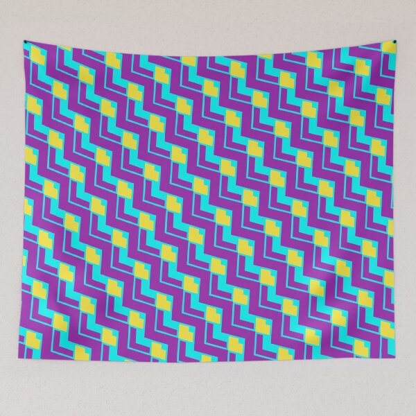 Item preview, Purple & Yellow Layered Repeating Triangles Unlimited Ornaments Pattern designed and sold by Alchemy-A-La-G.