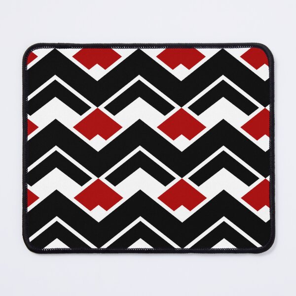 Item preview, Black & Red Layered Repeating Triangles Unlimited Ornaments Pattern designed and sold by Alchemy-A-La-G.